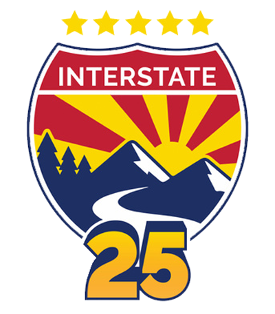 Interstate 25 Mechanical Logo white